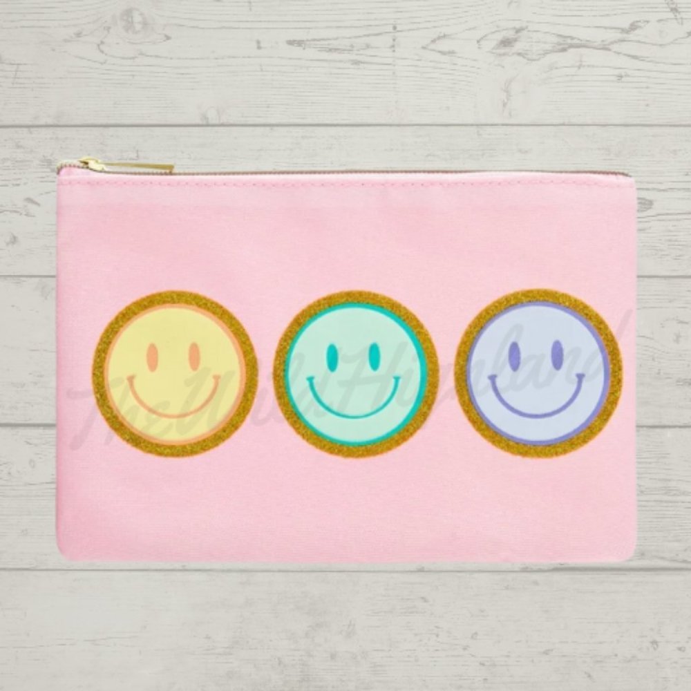 Pink Smiley Face Canvas Bag - Picture 2 of 4